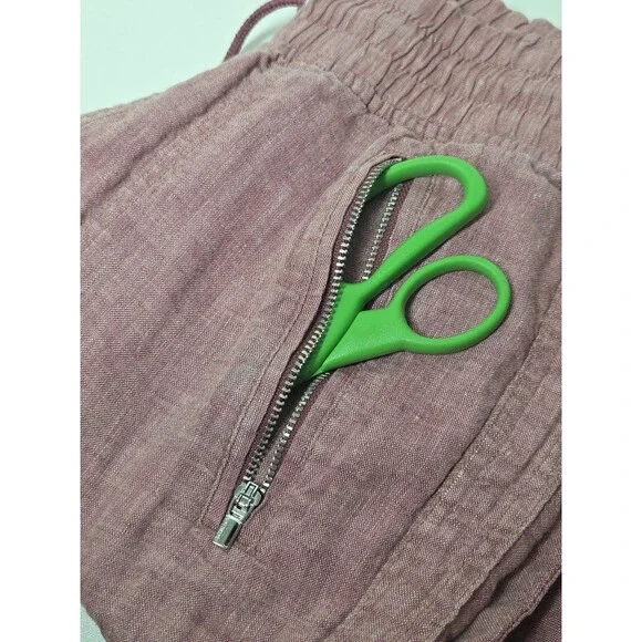 Athleta CABO Linen Wide Leg Pants in Dusty Vintage Rose sz 4 Viral Travel Vaca * - Picture 11 of 13